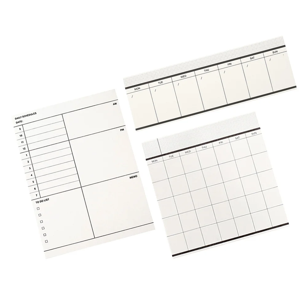 3 Pcs Planner Household Notepad Task Calendar Pocket Compact Memo Pads Office Paper Convenient Advent
3 Pcs Planner Household Notepad Task Calendar Pocket Compact Memo Pads Office Paper Convenient Advent