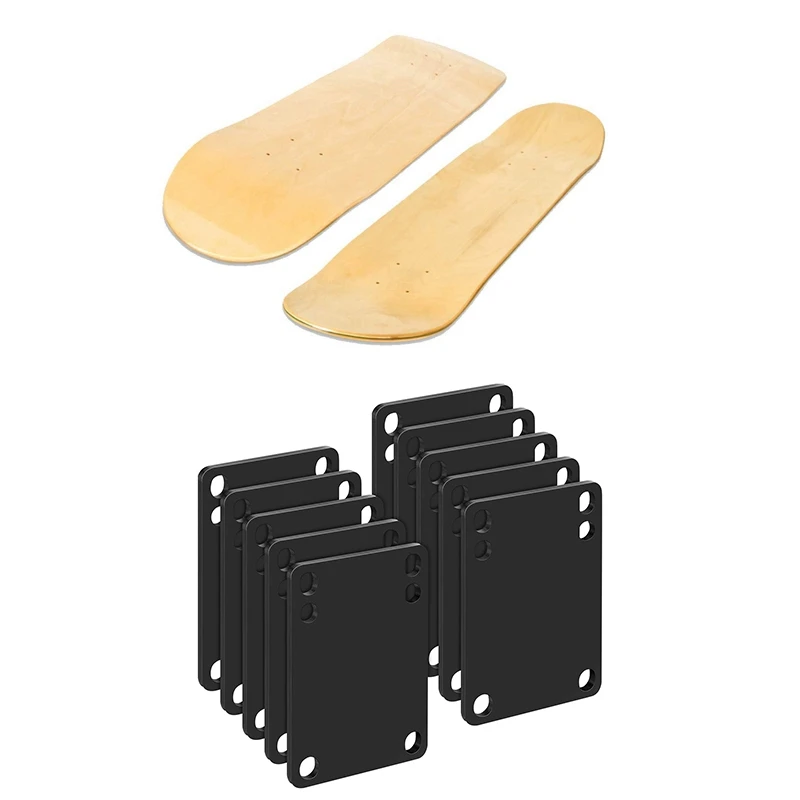 1Set Maple Skateboard Decks Double Tail Skateboard Light Decks & 10 Pcs 3 Mm Skateboard Riser Shock Pads
1Set Maple Skateboard Decks Double Tail Skateboard Light Decks & 10 Pcs 3 Mm Skateboard Riser Shock Pads