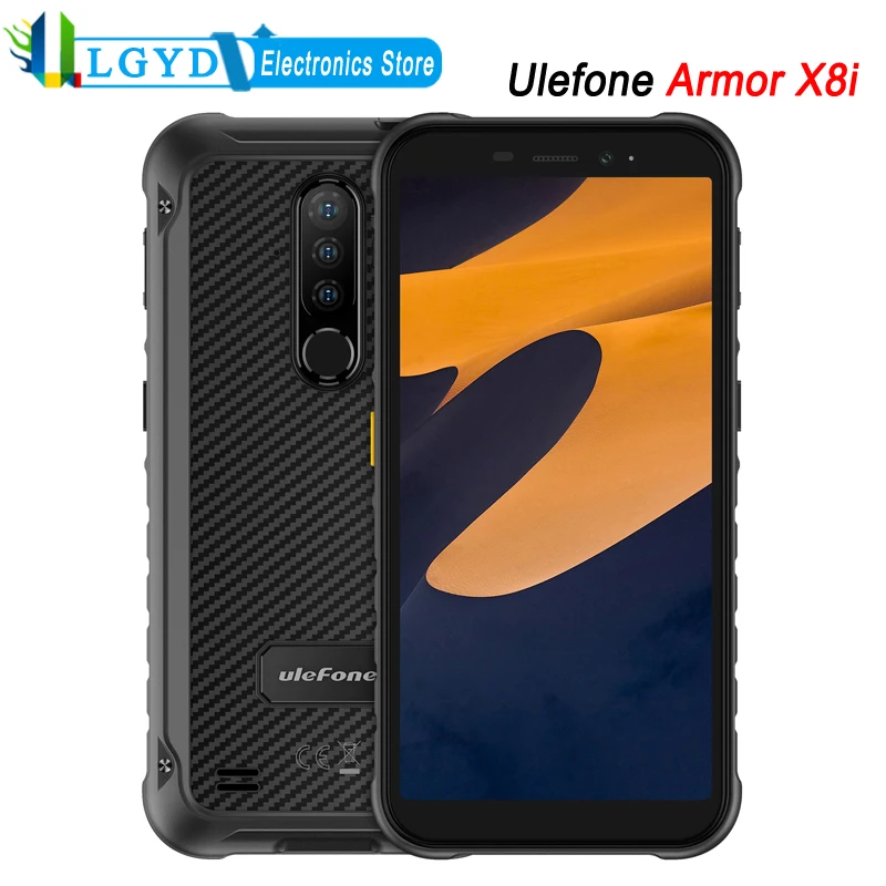 

Ulefone Armor X8i Rugged Phone IP68 Waterproof 5.7 inch 3GB RAM 32GB ROM Android 11 MTK Helio A25 4G LTE NFC Face ID 5080mAh