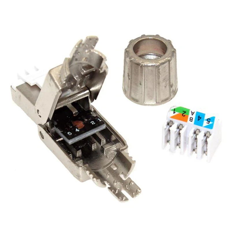 Разъемы RJ45 Cat7, многоразовые экранированные Разъемы Ethernet 
Разъемы RJ45 Cat7, многоразовые экранированные Разъемы Ethernet