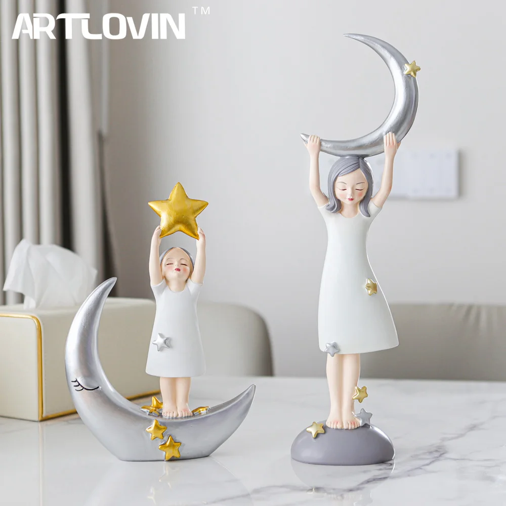Stylish Nordic Style Moon Girl Figurines Cute Character Figures,Exquisite Gift For Kids And Doughter,White Home Decoration Craft
Stylish Nordic Style Moon Girl Figurines Cute Character Figures,Exquisite Gift For Kids And Doughter,White Home Decoration Craft