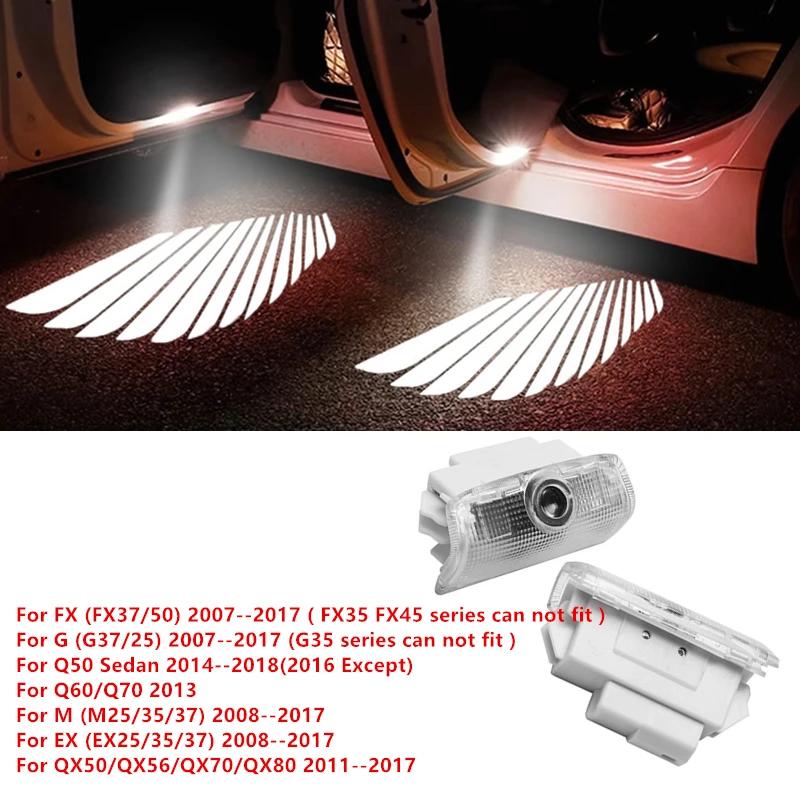 2 шт., фонари для автомобильных дверей Infiniti FX37 FX50 G37 G25 Q50 Sedan Q60 Q70 M25 M35 M37 EX25 EX35 EX37 QX50 QX56 QX70 QX80
2 шт., фонари для автомобильных дверей Infiniti FX37 FX50 G37 G25 Q50 Sedan Q60 Q70 M25 M35 M37 EX25 EX35 EX37 QX50 QX56 QX70 QX80