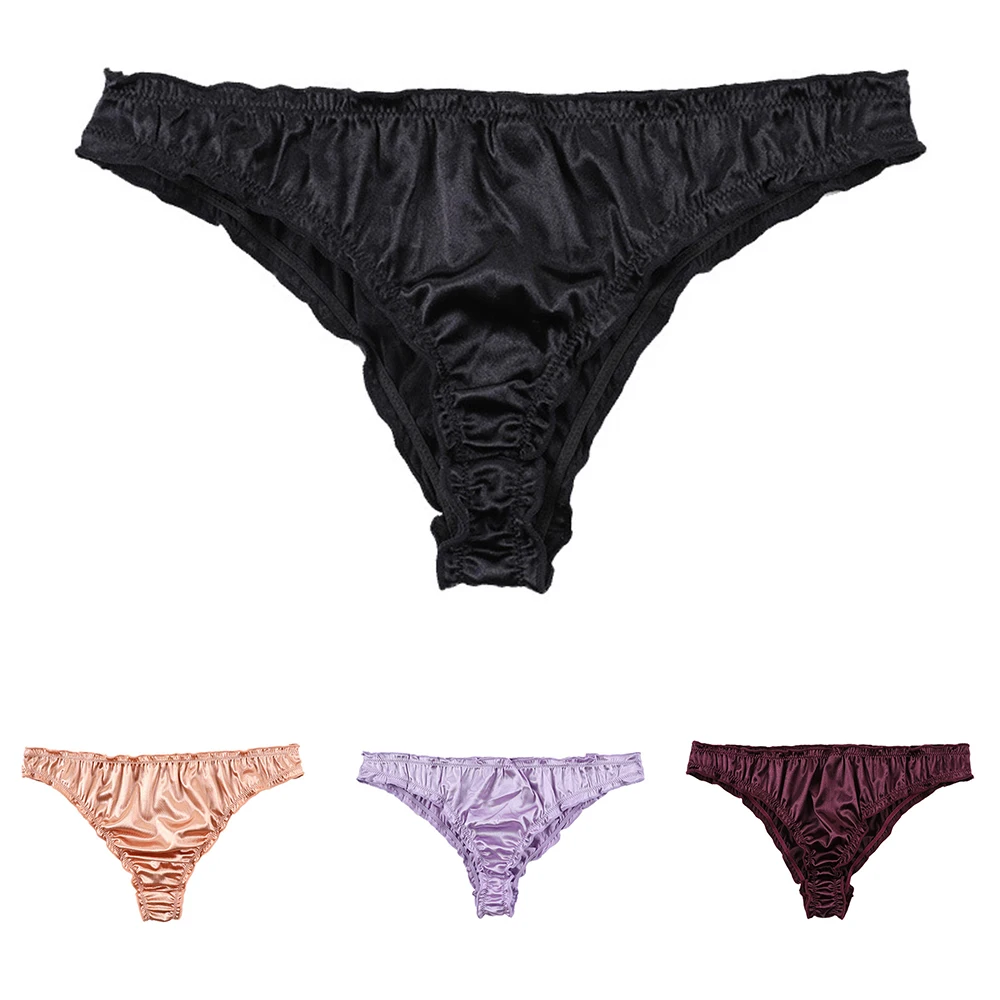 ZUZZEE Women Silk Satin Thong Sexy Cotton Crotch Erotic Underpants Female Breathable SeamlessThong G-String
ZUZZEE Women Silk Satin Thong Sexy Cotton Crotch Erotic Underpants Female Breathable SeamlessThong G-String