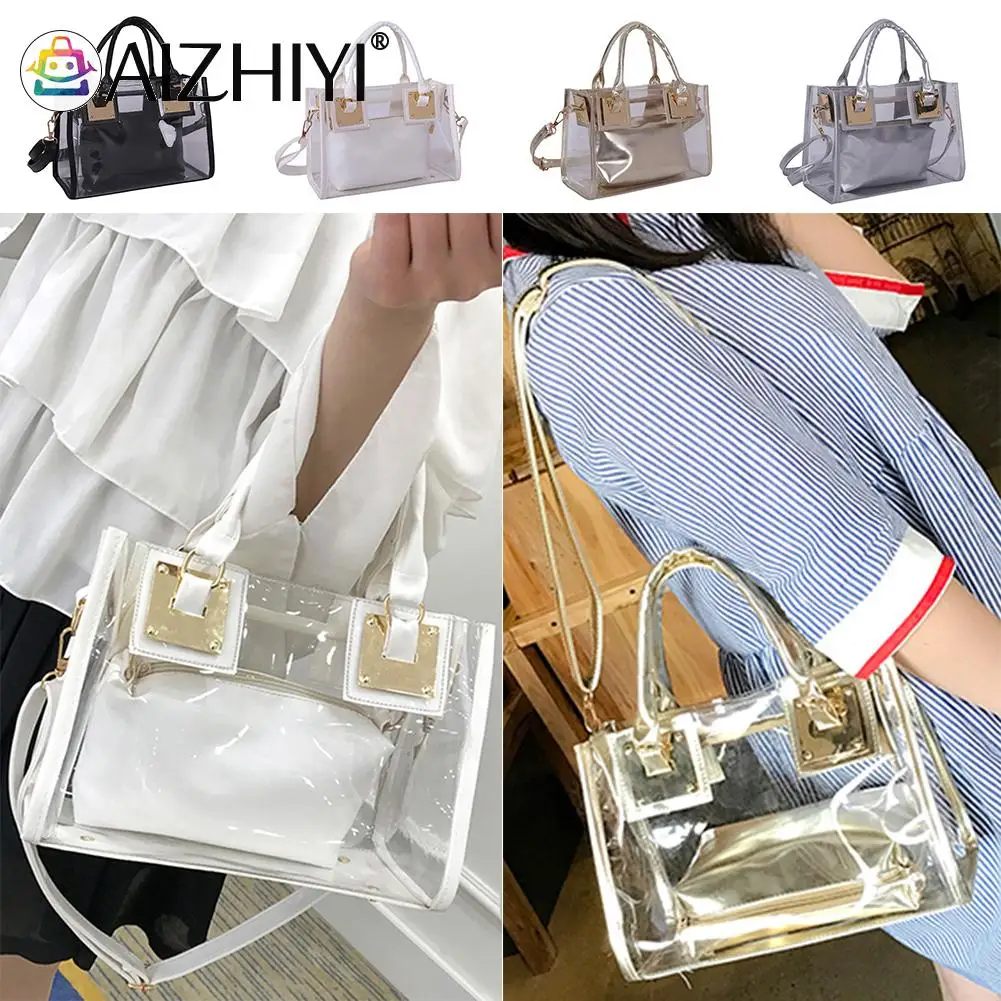 Прозрачные сумки через плечо из ПВХ, Женская сумочка, модная Прозрачная женская сумка-тоут для покупок на море и пляже, Женский дорожный кла...
Прозрачные сумки через плечо из ПВХ, Женская сумочка, модная Прозрачная женская сумка-тоут для покупок на море и пляже, Женский дорожный кла...