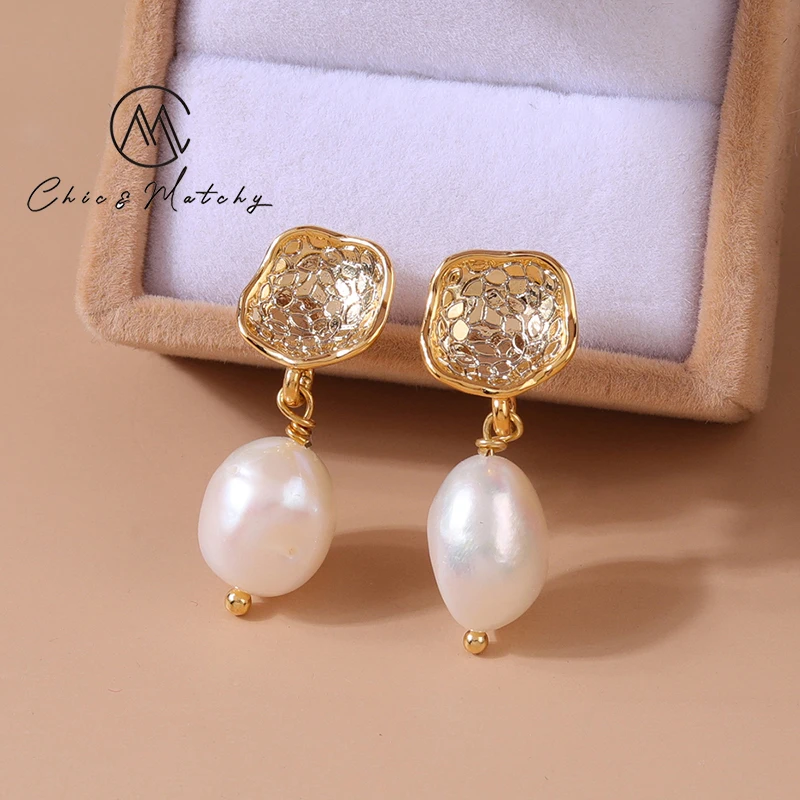 Chic Matchy Dangle Earrings for Women Nature Pearl Drop Metal Stud Based Aretes De Mujer Simple Design Daily Wearing Jewelry
Chic Matchy Dangle Earrings for Women Nature Pearl Drop Metal Stud Based Aretes De Mujer Simple Design Daily Wearing Jewelry