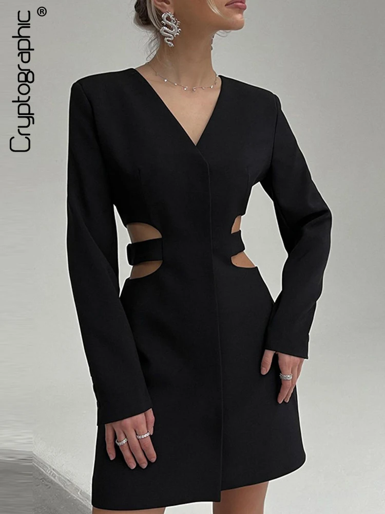 Cryptographic Elegant Cut Out Sexy Tunics Mini Dress for Women Clothes Fall Long Sleeve Office Lady Short V-Neck Dresses Vestido
Cryptographic Elegant Cut Out Sexy Tunics Mini Dress for Women Clothes Fall Long Sleeve Office Lady Short V-Neck Dresses Vestido