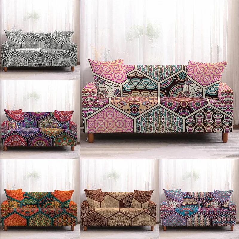 Geometric Patterns Mandala Theme Sofa Cover Elastic Dustproof Sofa Covers for Living Room Cushion Cover All Inclusive Slipcover
Geometric Patterns Mandala Theme Sofa Cover Elastic Dustproof Sofa Covers for Living Room Cushion Cover All Inclusive Slipcover