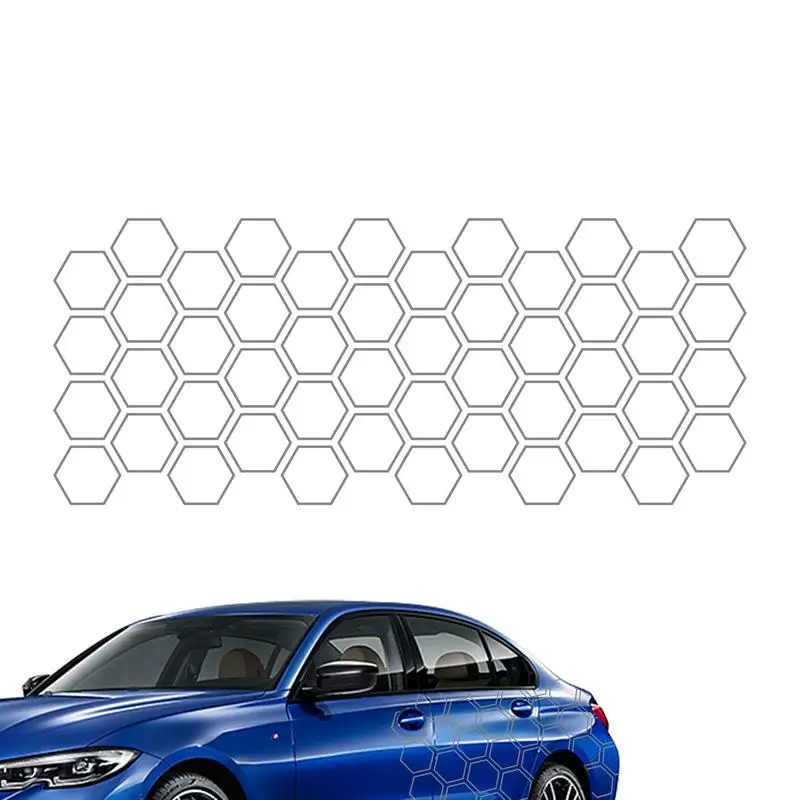 

Car Honeycomb Side Sticker Hexagon Honeycomb Car Full Wrap Sticker Self-Adhesive 50*200cm/19.68*78.74in Car Door Side/Side Body