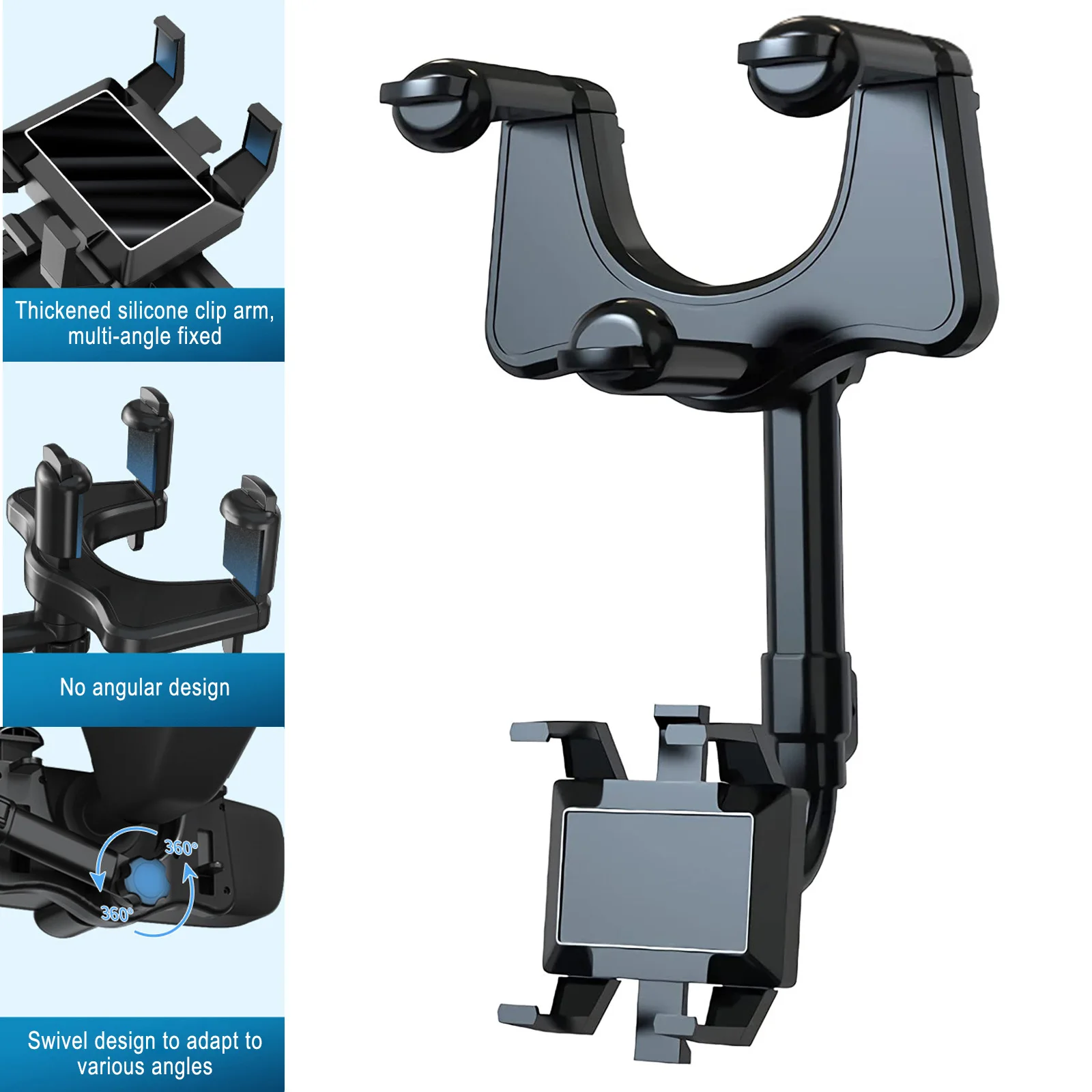 Car Rearview Mirror Bracket Multifunctional 360 Degree Rotatable Auto Rearview Mirror Seat Hanging Clip Bracket Cell Phone Holde
Car Rearview Mirror Bracket Multifunctional 360 Degree Rotatable Auto Rearview Mirror Seat Hanging Clip Bracket Cell Phone Holde