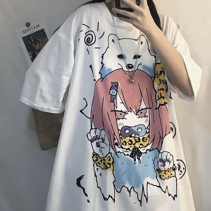 MINGLIUSILI Cute Cartoon Print 2022 Summer New Free Shipping Korean Fashion Loose and Cute T-shirt Oversize Versatile Top
MINGLIUSILI Cute Cartoon Print 2022 Summer New Free Shipping Korean Fashion Loose and Cute T-shirt Oversize Versatile Top