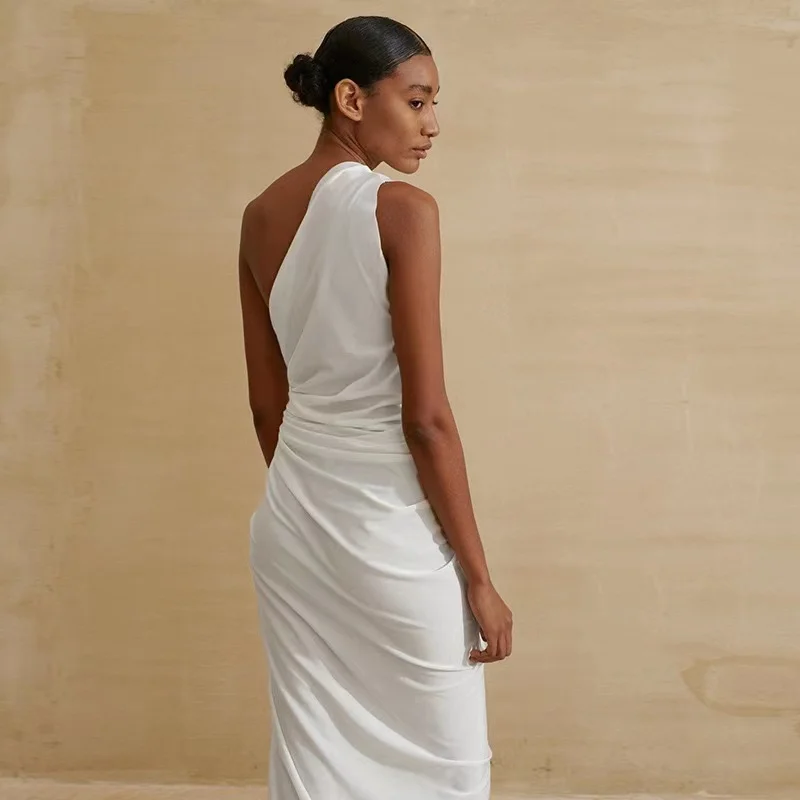 Женское ажурное плявечерние ное платье элегантное облегающее длинное белое на