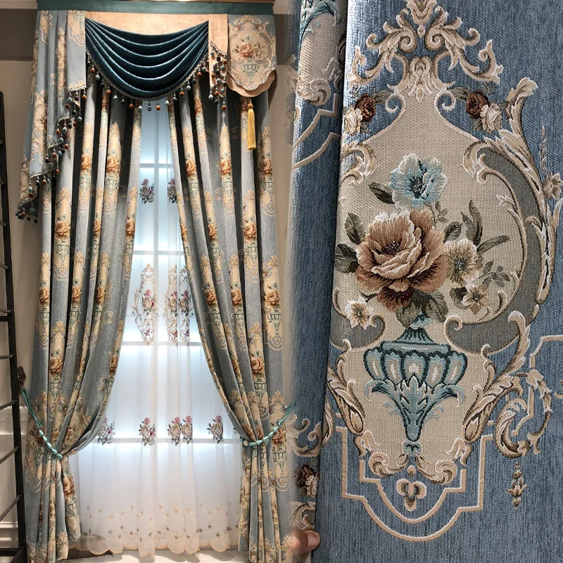 European Court Luxury Velvet Blackout Carved Gold Curry Villa Dupleb Living Room Bedroom Shading Jacquard Custom Curtains
European Court Luxury Velvet Blackout Carved Gold Curry Villa Dupleb Living Room Bedroom Shading Jacquard Custom Curtains