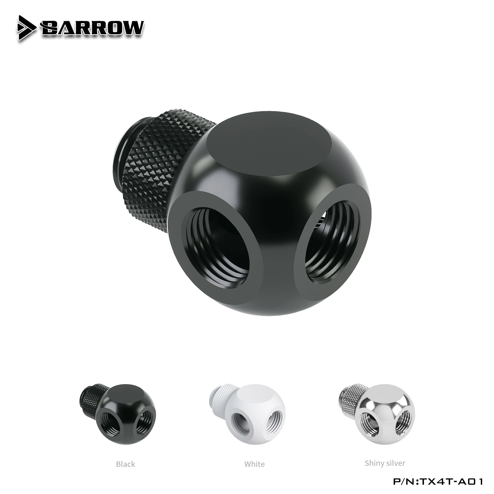 Barrow Water Cooling Fittings TX4T-A01, G1/4 "X4 Extender Rotation 4-Way Cubic Adaptor Seat Water Cooling Computer Accessories
Barrow Water Cooling Fittings TX4T-A01, G1/4 "X4 Extender Rotation 4-Way Cubic Adaptor Seat Water Cooling Computer Accessories