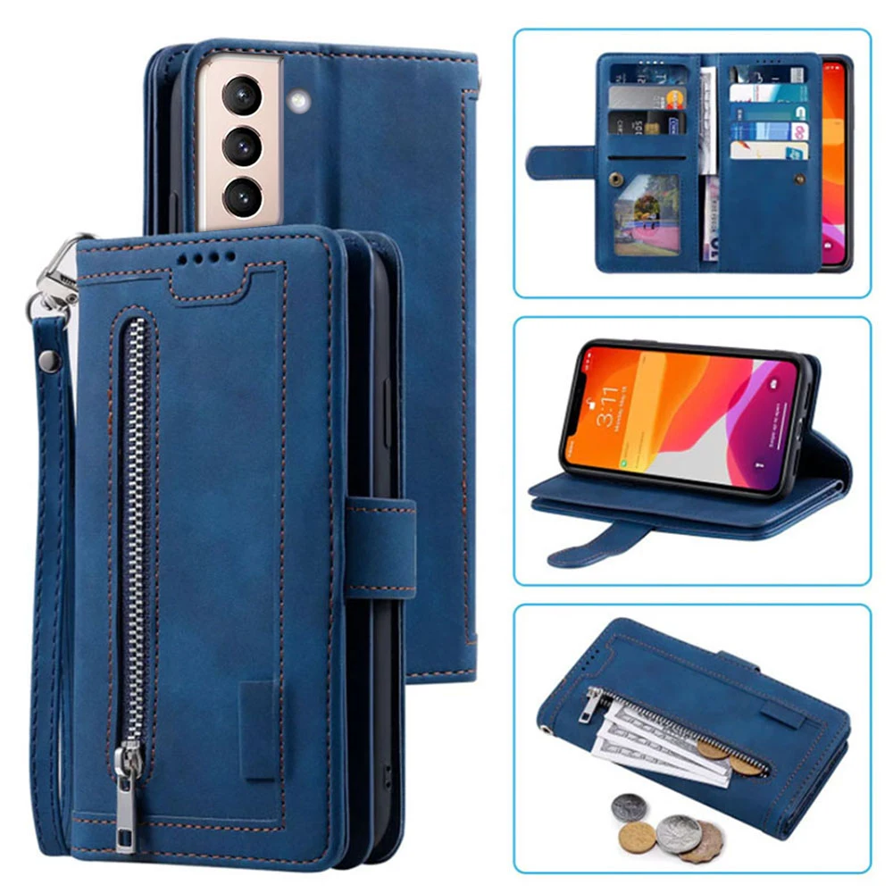 9 Cards Wallet Case For Samsung S21+ 5G Case Card Slot Zipper Flip Folio with Wrist Strap Carnival For Samsung S21 Plus 5G Cover
9 Cards Wallet Case For Samsung S21+ 5G Case Card Slot Zipper Flip Folio with Wrist Strap Carnival For Samsung S21 Plus 5G Cover