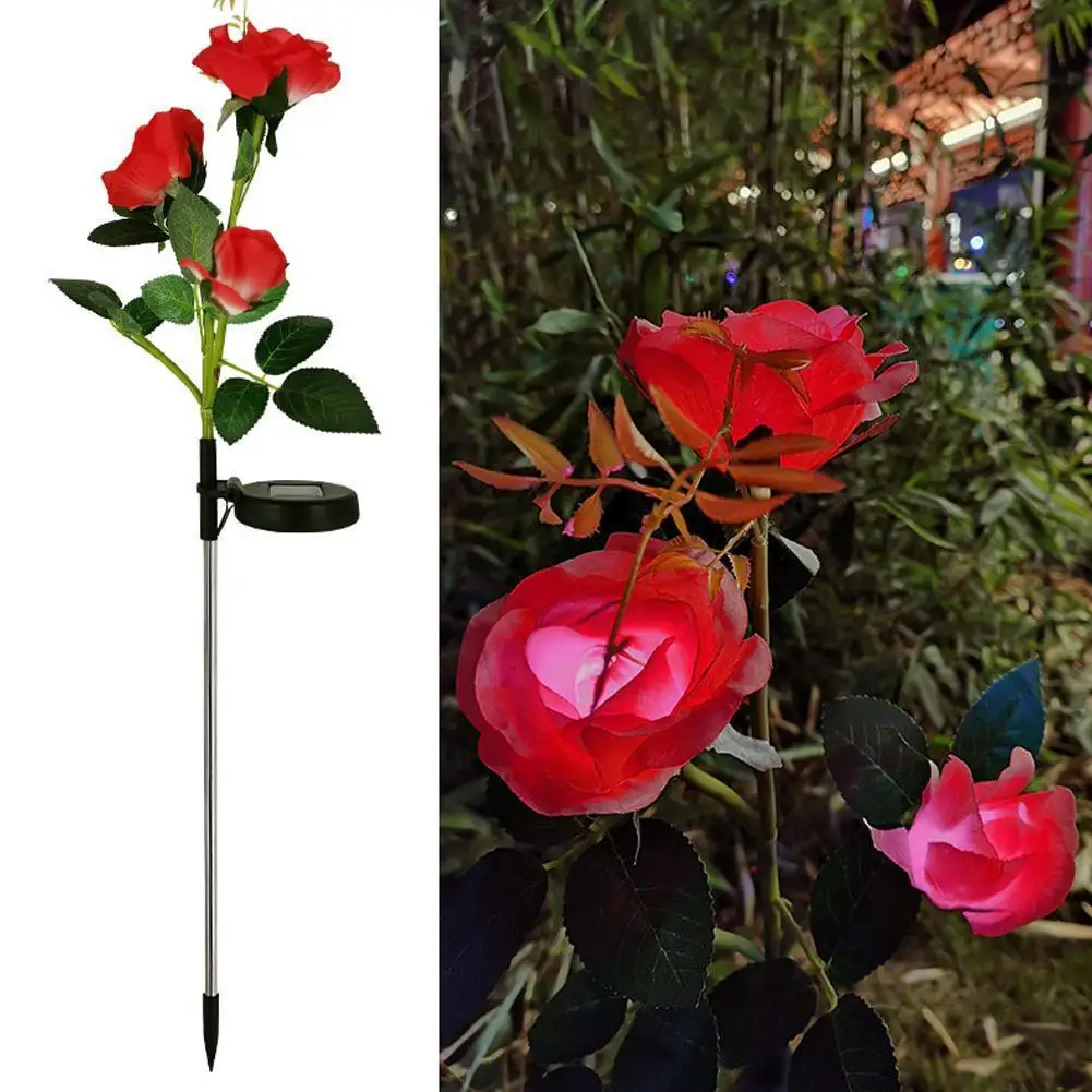3 LED Solar Rose Flower Light Lamp Waterproof Garden Landscape Lamp Outdoor Lawn Lamp Home Decorative Flower Night Lights
3 LED Solar Rose Flower Light Lamp Waterproof Garden Landscape Lamp Outdoor Lawn Lamp Home Decorative Flower Night Lights