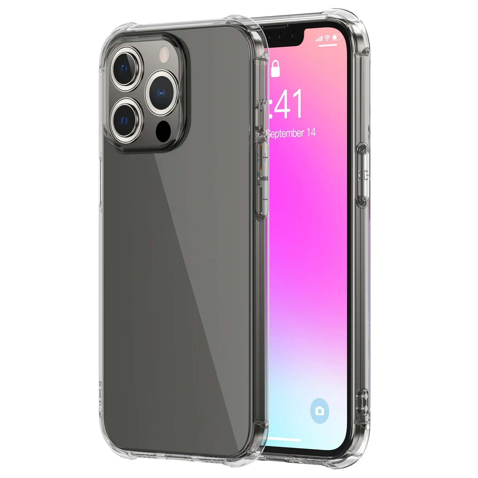 Compatible For IPhone 13 series Protective Case Non-slip, Shock-proof, Drop-proof 6.7-inch TPU Transparent Protective Case
Compatible For IPhone 13 series Protective Case Non-slip, Shock-proof, Drop-proof 6.7-inch TPU Transparent Protective Case