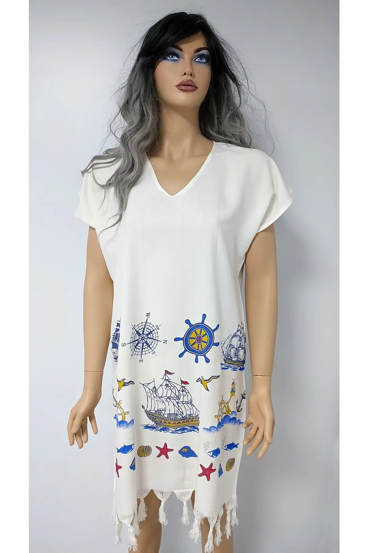 Women's Pareo Journey To The Blue Pattern Peshtemal Beach Dress Swimwear Cover Up Dress Sexy Tunic Suit Beachwear
Women's Pareo Journey To The Blue Pattern Peshtemal Beach Dress Swimwear Cover Up Dress Sexy Tunic Suit Beachwear