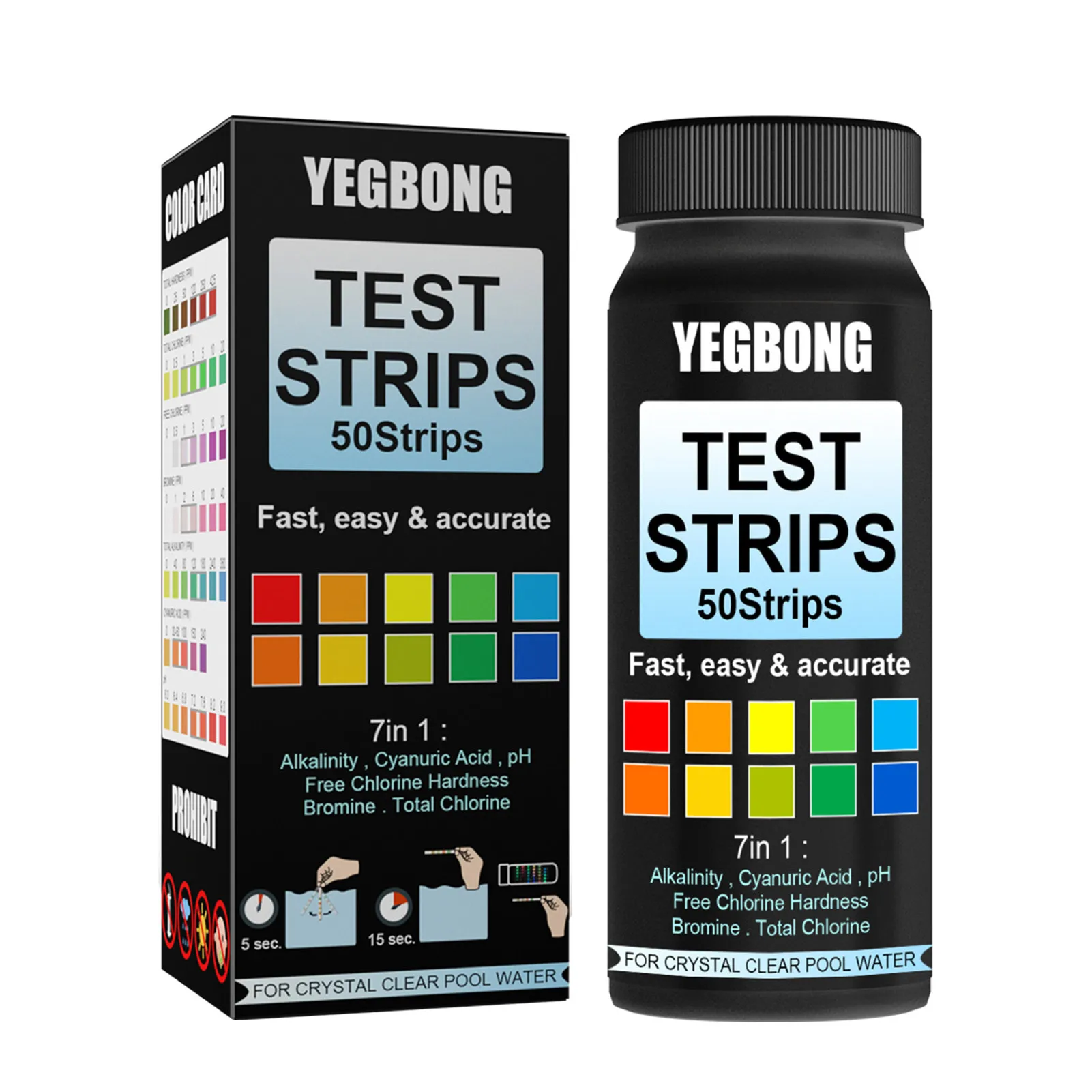 Pool Test Strips Kit 7-1 Pool Test Kit Accurate Test Strips For Swimming Pool And Hot Tubs 50pcs Water Test Strips Accurate
Pool Test Strips Kit 7-1 Pool Test Kit Accurate Test Strips For Swimming Pool And Hot Tubs 50pcs Water Test Strips Accurate