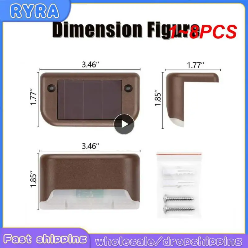 1~8PCS Warm White LED Solar Step Lamp Stair Outdoor Garden Lights Waterproof Balcony Light Decoration for Patio Stair Fence
1~8PCS Warm White LED Solar Step Lamp Stair Outdoor Garden Lights Waterproof Balcony Light Decoration for Patio Stair Fence