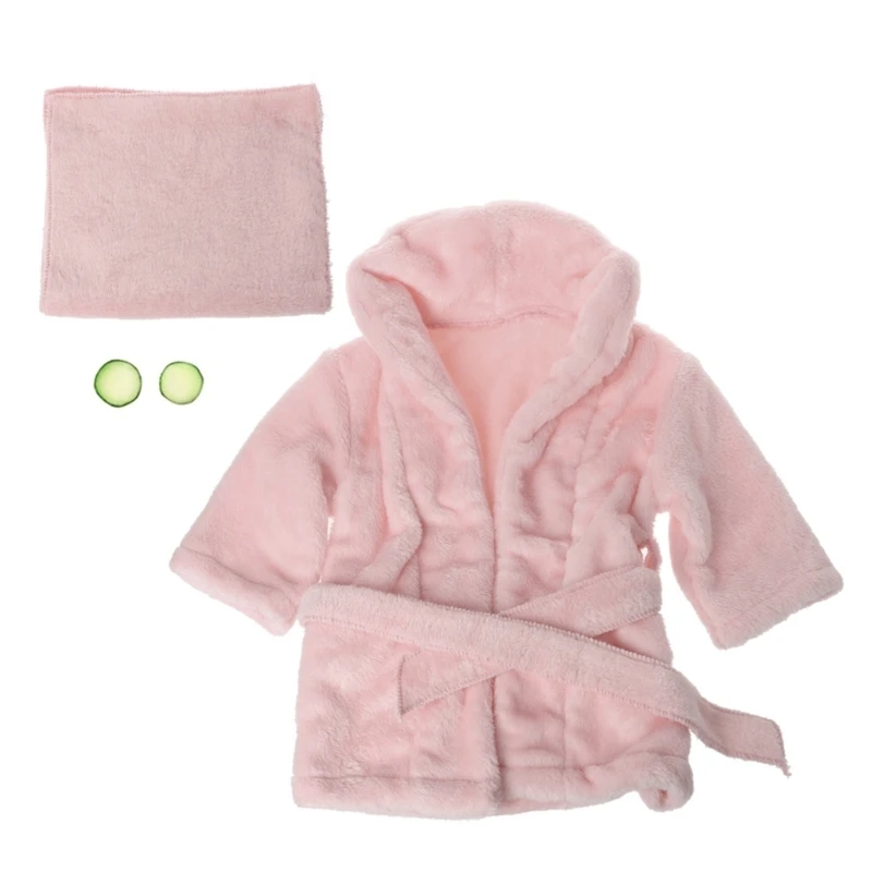 

Костюм для фотосъемки новорожденных, плюшевый банный халат, наряд с повязкой на голову, фотоодежда, реквизит для фотосъемки, детский пляжный костюм