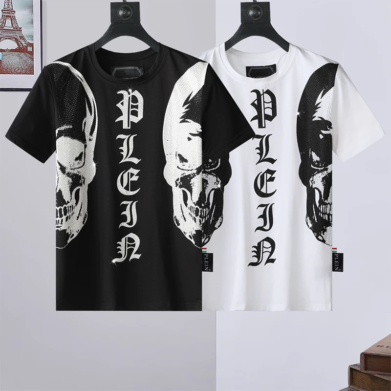 Fashion Hot Drill Skull PP Men's T-Shirts Classic Skull Plein Short Sleeve Shirts Men Sweatshirts Streetwear O-Neck T-Shirts
Fashion Hot Drill Skull PP Men's T-Shirts Classic Skull Plein Short Sleeve Shirts Men Sweatshirts Streetwear O-Neck T-Shirts