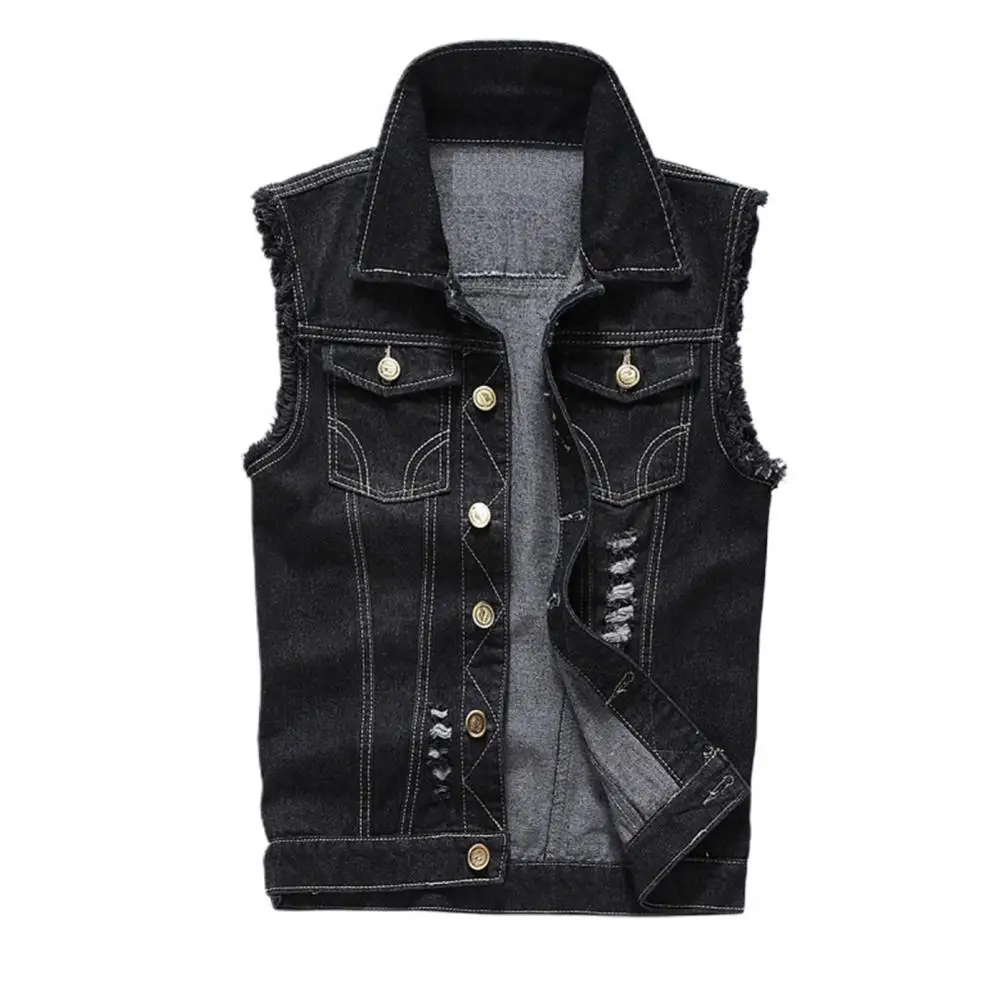 High Street Cool Single-breasted Boy Sleeveless Jacket Hip-hop Men Vest Buttons for Hippie 
High Street Cool Single-breasted Boy Sleeveless Jacket Hip-hop Men Vest Buttons for Hippie