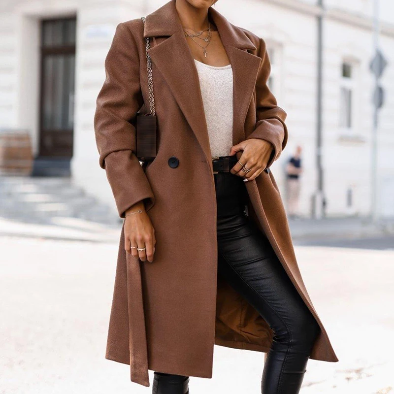 Fashion Solid Turndown Collar Overcoat Autumn Winter Casual High Street Woolen Coat 2022 Elegant Women Long Cardigan Jacket Tops
Fashion Solid Turndown Collar Overcoat Autumn Winter Casual High Street Woolen Coat 2022 Elegant Women Long Cardigan Jacket Tops