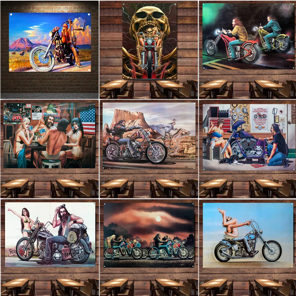 Винтажный постер на мотоцикл Easy Rider, настенный флаг для гаража, байкерского искусства, баннер для авторемонта, АЗС, украшение для дома, гобелен
Винтажный постер на мотоцикл Easy Rider, настенный флаг для гаража, байкерского искусства, баннер для авторемонта, АЗС, украшение для дома, гобелен