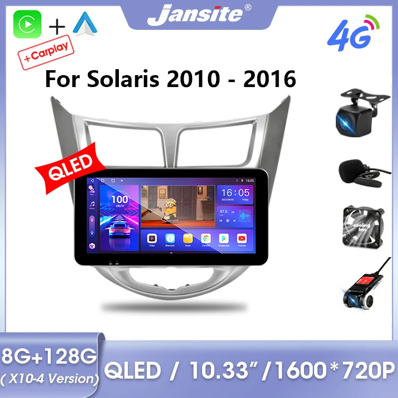 Jansite 10.33" 2Din Android 11.0 Car Radio For Hyundai Solaris 1 2010-2016 QLED Screen 1600x720P Multimedia Video Player Carplay
Jansite 10.33" 2Din Android 11.0 Car Radio For Hyundai Solaris 1 2010-2016 QLED Screen 1600x720P Multimedia Video Player Carplay