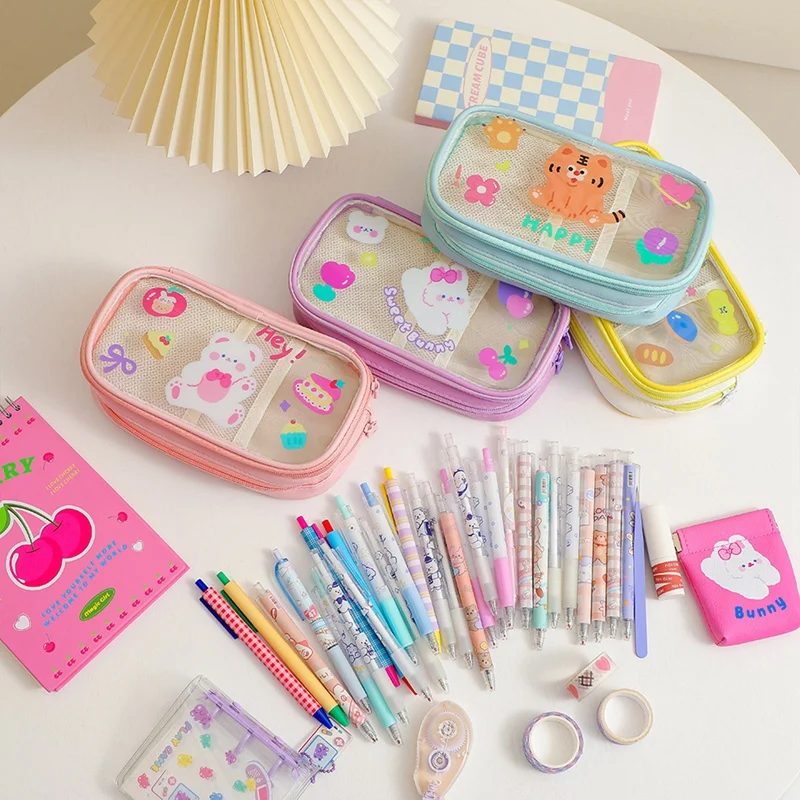 Cartoon Bear Transparent Waterpoof Pencil Case Multi Layer Large Capacity Pen Bag Stationery Box Organizer Pouch Bag Supplies
Cartoon Bear Transparent Waterpoof Pencil Case Multi Layer Large Capacity Pen Bag Stationery Box Organizer Pouch Bag Supplies