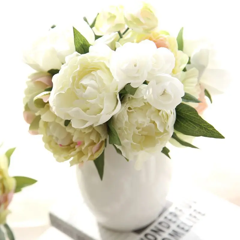 Flone European Artificial Peony Flower Silk Flowers Simulation Peony Flower Bouquet Fake Leaf Wedding Home Party Decor
Flone European Artificial Peony Flower Silk Flowers Simulation Peony Flower Bouquet Fake Leaf Wedding Home Party Decor