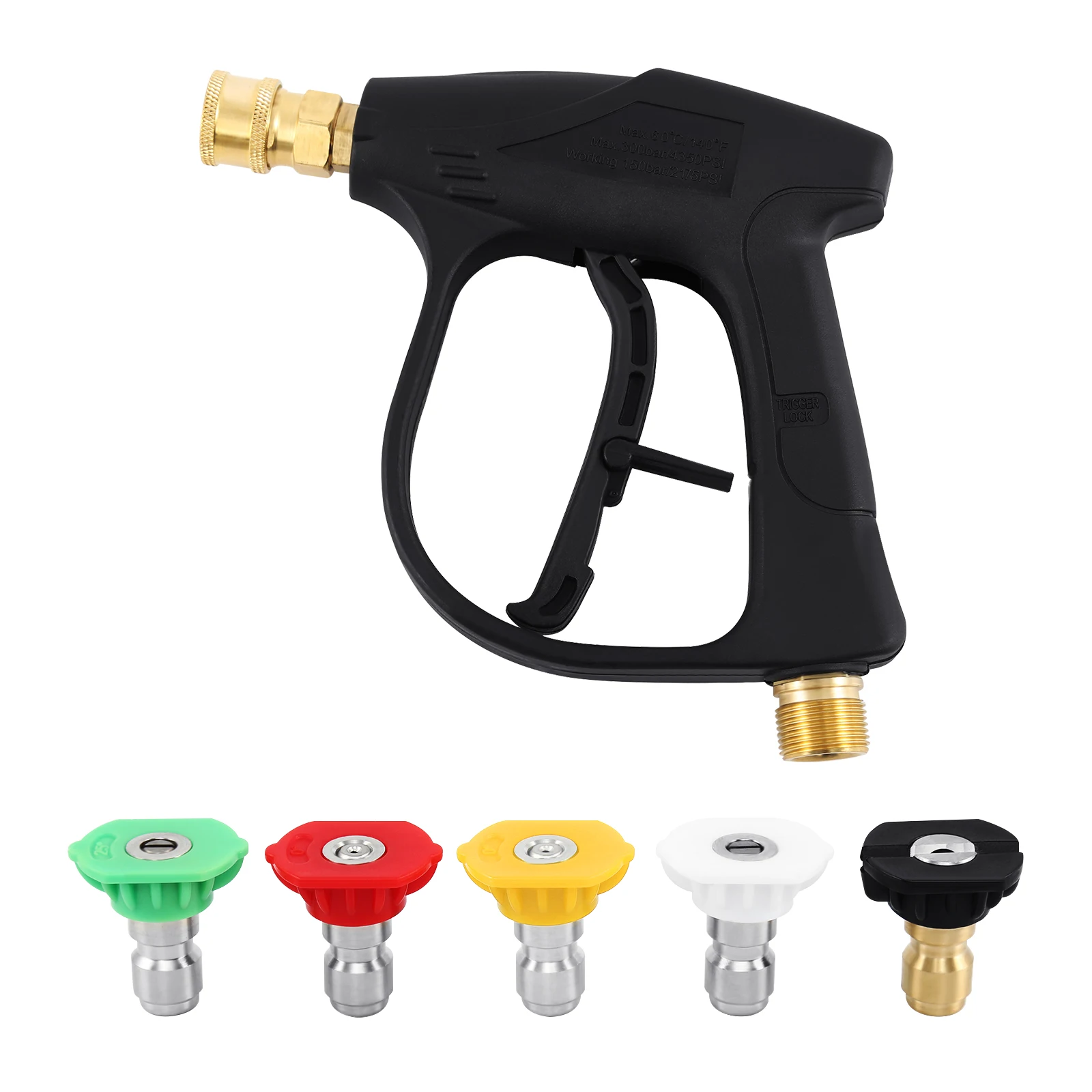 Yonntech High Pressure Washer Gun 3000 PSI Car Wash Foam Spray Short Wand + 5 Nozzles
Yonntech High Pressure Washer Gun 3000 PSI Car Wash Foam Spray Short Wand + 5 Nozzles