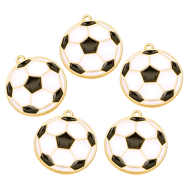 10PCS Alloy Enamel Sport Style Soccer Charms Pendant Accessories Jewelry Making Earring Necklace DIY Craft For Gift Friend 
10PCS Alloy Enamel Sport Style Soccer Charms Pendant Accessories Jewelry Making Earring Necklace DIY Craft For Gift Friend