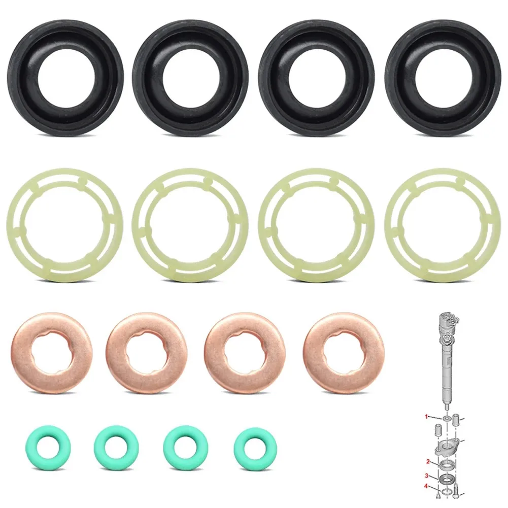 Fuel Injector Gaskets Gaskets And O-Rings Kit FOR BERLINGO 2005 ON 1.6HDI Rubber Plastic Metal Washers
Fuel Injector Gaskets Gaskets And O-Rings Kit FOR BERLINGO 2005 ON 1.6HDI Rubber Plastic Metal Washers