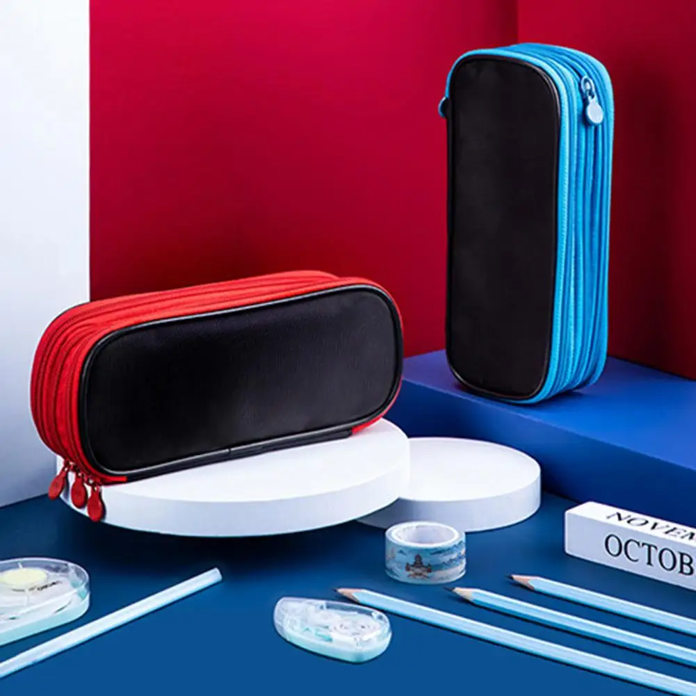 Stationery Bag 3-Layers Zipper Closure Smooth Opening Pen Insert Design Visible Mesh Sporty Style Pencil Organizer Home Supply
Stationery Bag 3-Layers Zipper Closure Smooth Opening Pen Insert Design Visible Mesh Sporty Style Pencil Organizer Home Supply