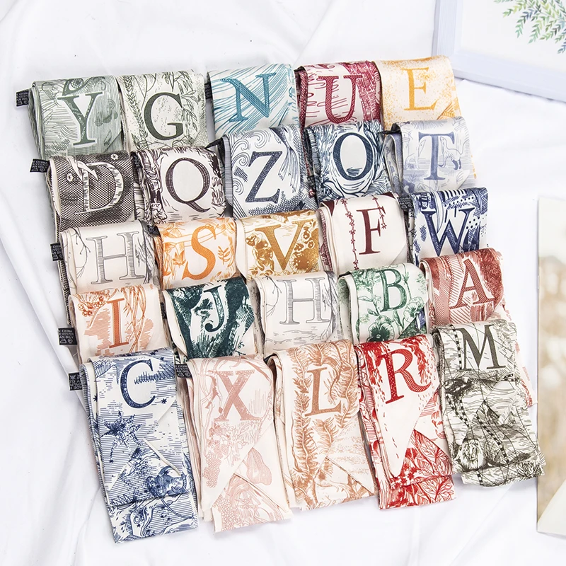 Letter Print Long Scarf Women Satin Ribbon Narrow Ribbon Headband Girls Neckerchief Handle Bag Band Bandana Hair Tie Accessories
Letter Print Long Scarf Women Satin Ribbon Narrow Ribbon Headband Girls Neckerchief Handle Bag Band Bandana Hair Tie Accessories