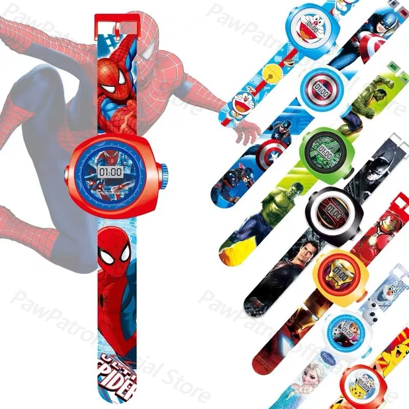 Spiderman Projection Watch Anime Figure Paw Patrol Frozen Princess Marvel Ironman Mickey Mouse Children's Toy Electronic Watch
Spiderman Projection Watch Anime Figure Paw Patrol Frozen Princess Marvel Ironman Mickey Mouse Children's Toy Electronic Watch