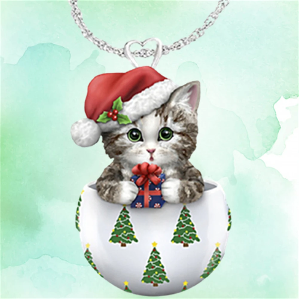 Creative Cartoon Christmas Red Hat Cat Acrylic Pendant Necklace Exquisite Kids Jewelry Party Accessories Fashion Birthday Gifts
Creative Cartoon Christmas Red Hat Cat Acrylic Pendant Necklace Exquisite Kids Jewelry Party Accessories Fashion Birthday Gifts