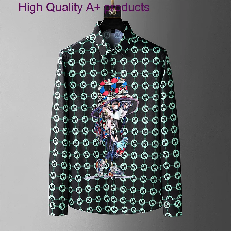 2023 Letter Printed Rhinestones Shirts for Men Long Sleeve Casual Business Dress Shirt Social Party Tuxedo Ropa Para Hombre
2023 Letter Printed Rhinestones Shirts for Men Long Sleeve Casual Business Dress Shirt Social Party Tuxedo Ropa Para Hombre