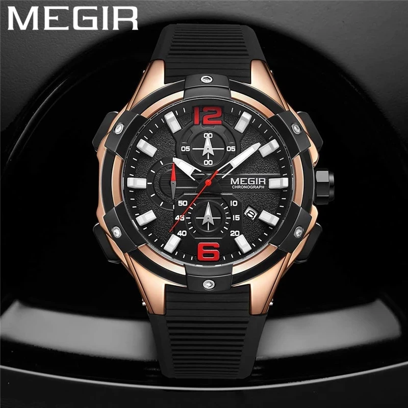 MEGIR Luxury Brand Men Silicone Sports Watches 2023 Fashion Army Watch Man Chronograph Quartz Wristwatch Relogio Masculino 2161
MEGIR Luxury Brand Men Silicone Sports Watches 2023 Fashion Army Watch Man Chronograph Quartz Wristwatch Relogio Masculino 2161
