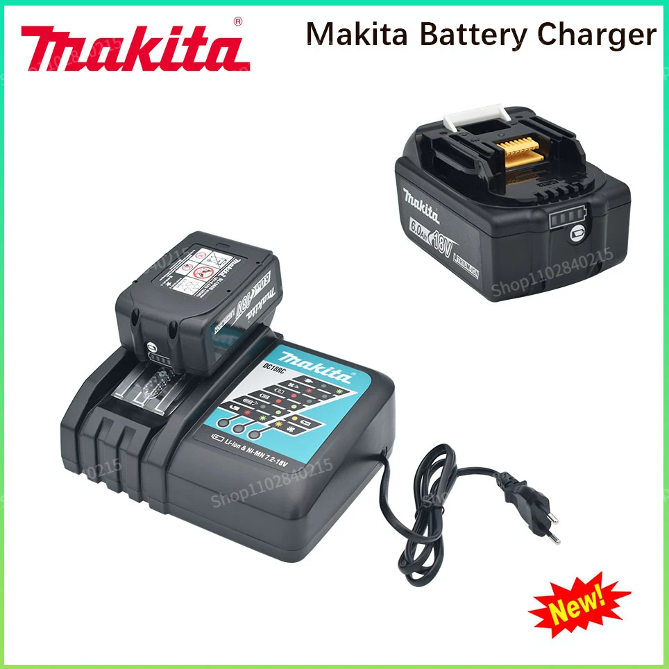 Makita Charger 14.4V 18V Original DC18VRC Battery Charger Makita 3A 6A Bl1830 Bl1430 BL1860 BL1890 Tool Power Charger USB Prot
Makita Charger 14.4V 18V Original DC18VRC Battery Charger Makita 3A 6A Bl1830 Bl1430 BL1860 BL1890 Tool Power Charger USB Prot