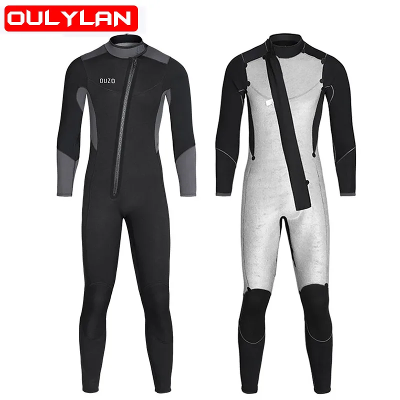 Oulylan New 5/3mm Diving Suit Swimming Wetsuit Men Ultra Stretch Neoprene Thickened Plus Fleece Cold Warm One-piece Diving Suit
Oulylan New 5/3mm Diving Suit Swimming Wetsuit Men Ultra Stretch Neoprene Thickened Plus Fleece Cold Warm One-piece Diving Suit