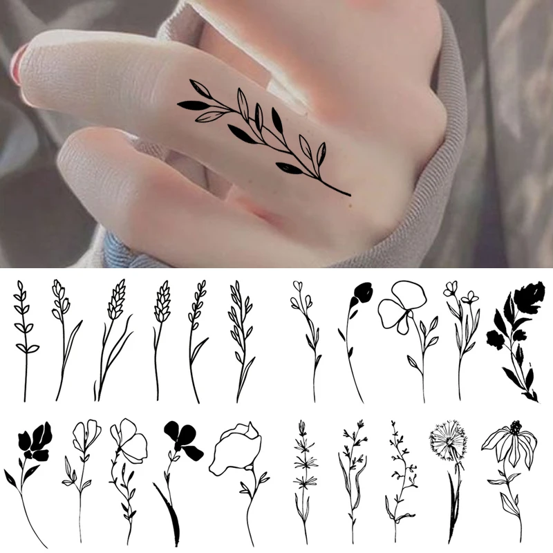 Black White Flowers Tattoo Stickers Waterproof Chic Henna Temporary Tattoos Cute Finger Small Size Body Art Festival Accessories
Black White Flowers Tattoo Stickers Waterproof Chic Henna Temporary Tattoos Cute Finger Small Size Body Art Festival Accessories