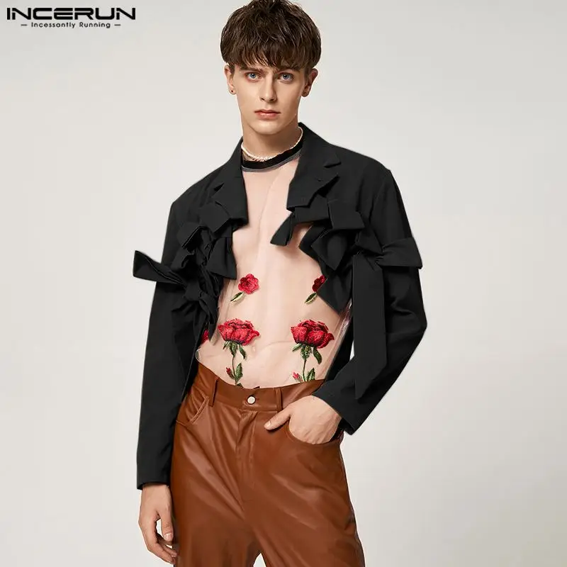 INCERUN Men Blazer Solid Color 2023 Lapel Long Sleeve Lace Up Open Stitch Irregular Crop Suits Men Streetwear Fashion Thin Coats
INCERUN Men Blazer Solid Color 2023 Lapel Long Sleeve Lace Up Open Stitch Irregular Crop Suits Men Streetwear Fashion Thin Coats