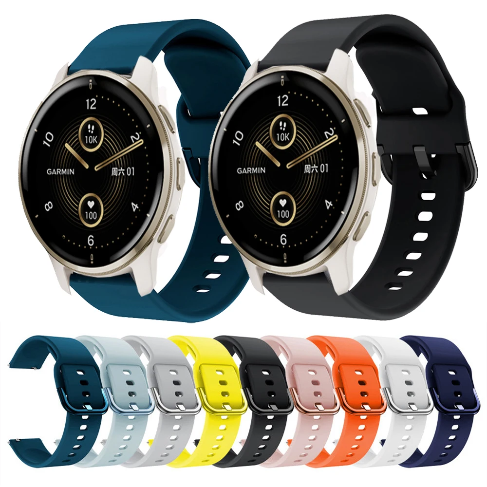 18 20 22mm Silicone Replace Band For Garmin Venu 2 Plus 2 2S SQ Smart Watch Sport Bracelet For Garmin Vivoactive 4 4S 3 Strap
18 20 22mm Silicone Replace Band For Garmin Venu 2 Plus 2 2S SQ Smart Watch Sport Bracelet For Garmin Vivoactive 4 4S 3 Strap