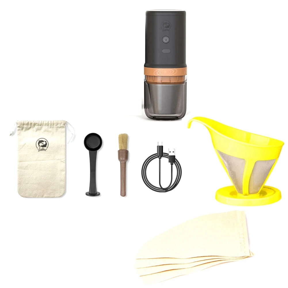 Electric Bean Grinder All-In-One Coffee Machine Portable Outdoor American Hand-Brewed Coffee Pot Filter Paper Gift Set,A
Electric Bean Grinder All-In-One Coffee Machine Portable Outdoor American Hand-Brewed Coffee Pot Filter Paper Gift Set,A