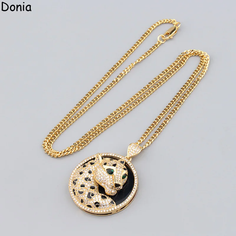 Donia Jewelry Round Enamel Leopard Head Titanium Steel Micro-Inlaid AAA Zircon Luxury Long Necklace
Donia Jewelry Round Enamel Leopard Head Titanium Steel Micro-Inlaid AAA Zircon Luxury Long Necklace