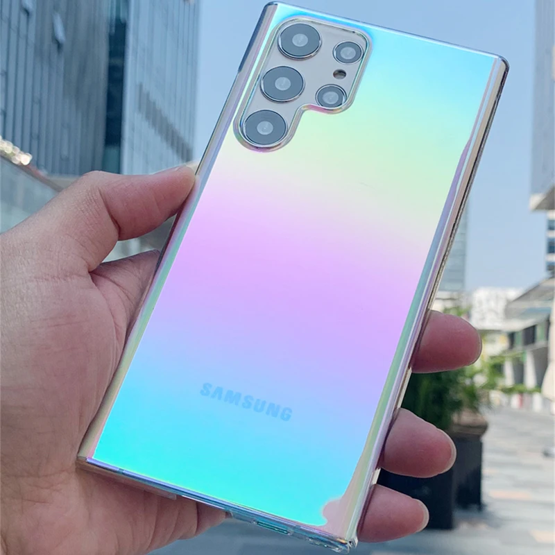 Laser Phone Case For Samsung Galaxy S22 Plus S21 Ultra S20 FE A32 A12 Note 20 Ultra 5G Luxury Colorful Rainbow Clear Back Cover
Laser Phone Case For Samsung Galaxy S22 Plus S21 Ultra S20 FE A32 A12 Note 20 Ultra 5G Luxury Colorful Rainbow Clear Back Cover