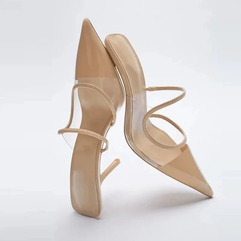 TRAF 2022 Heeled Sandals for Women Asymmetric Strap Transparent Upper Heels Female Spring Pointed Toe Sandals Slingbacks Shoes
TRAF 2022 Heeled Sandals for Women Asymmetric Strap Transparent Upper Heels Female Spring Pointed Toe Sandals Slingbacks Shoes