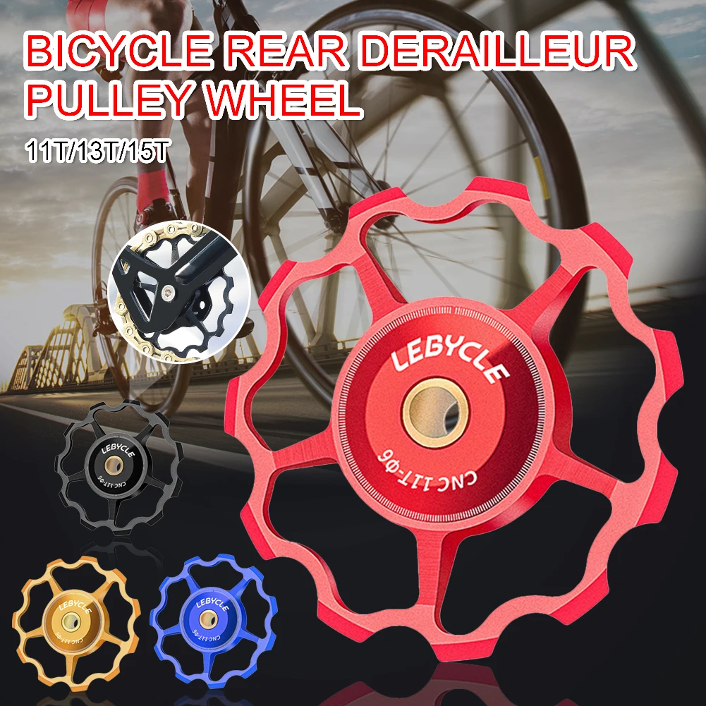 Bicycle Rear Derailleur Pulley Jockey Steel Bearing Bike Aluminum Alloy Guide Roller Mountain Road Bike Parts 11T/13T/15T
Bicycle Rear Derailleur Pulley Jockey Steel Bearing Bike Aluminum Alloy Guide Roller Mountain Road Bike Parts 11T/13T/15T